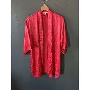 Victoria Secret Womens Red Sleep Robe Short Sleeve Size S/M